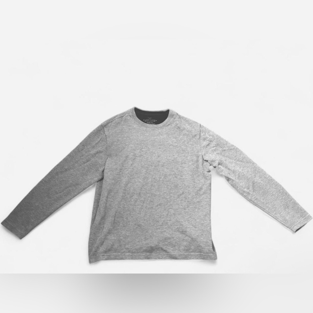 Faded Glory Black and Gray Long Sleeve Shirt
